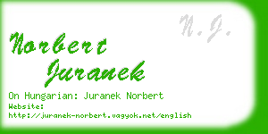 norbert juranek business card